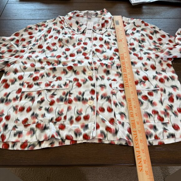 J. Crew Soft shine pajama pant set in blurry cherry print Size Large - Picture 6 of 10
